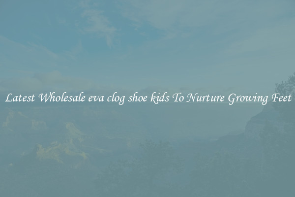 Latest Wholesale eva clog shoe kids To Nurture Growing Feet