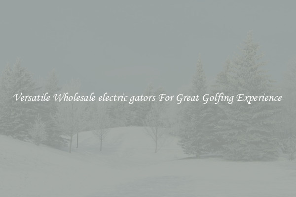 Versatile Wholesale electric gators For Great Golfing Experience 