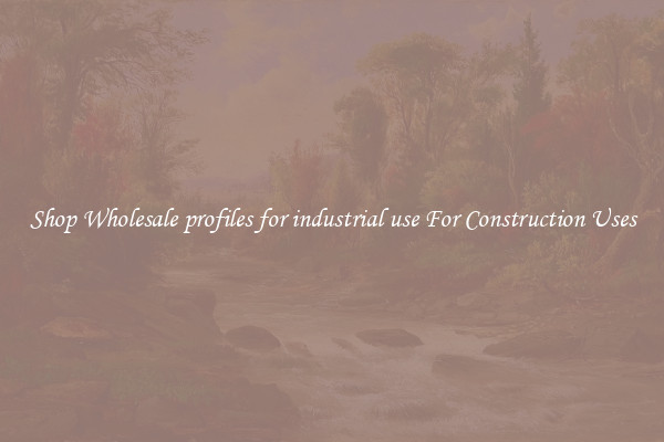 Shop Wholesale profiles for industrial use For Construction Uses
