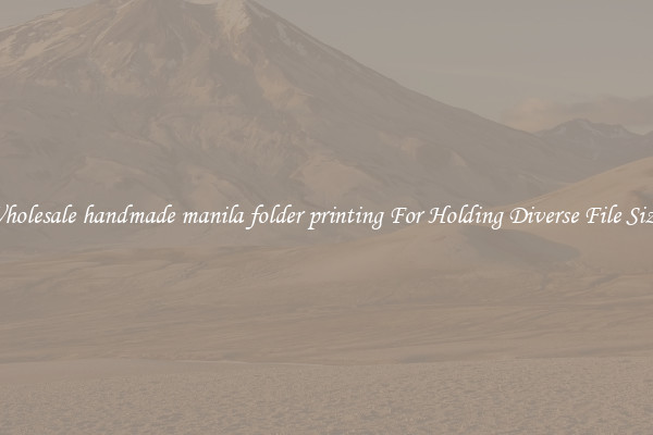 Wholesale handmade manila folder printing For Holding Diverse File Sizes