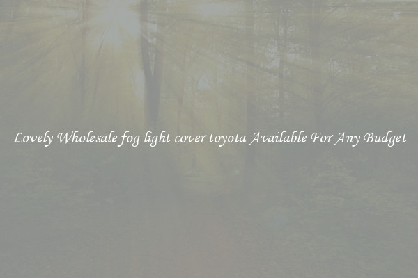 Lovely Wholesale fog light cover toyota Available For Any Budget