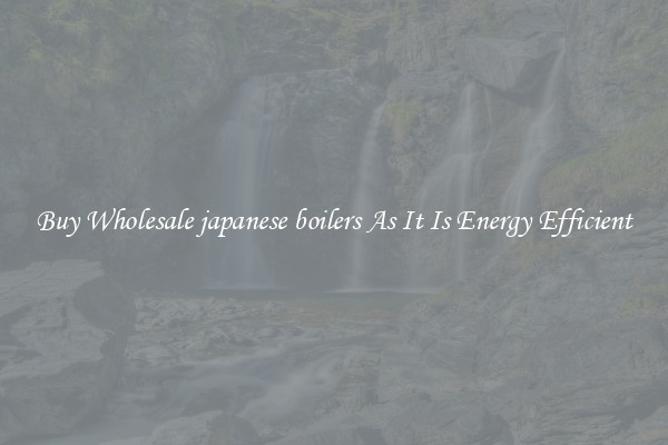 Buy Wholesale japanese boilers As It Is Energy Efficient