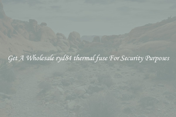 Get A Wholesale ryd84 thermal fuse For Security Purposes