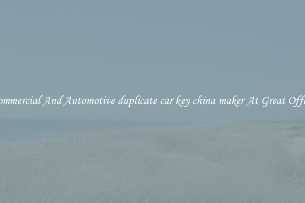 Commercial And Automotive duplicate car key china maker At Great Offers