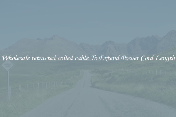 Wholesale retracted coiled cable To Extend Power Cord Length