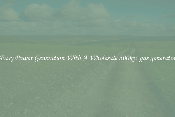 Easy Power Generation With A Wholesale 300kw gas generator