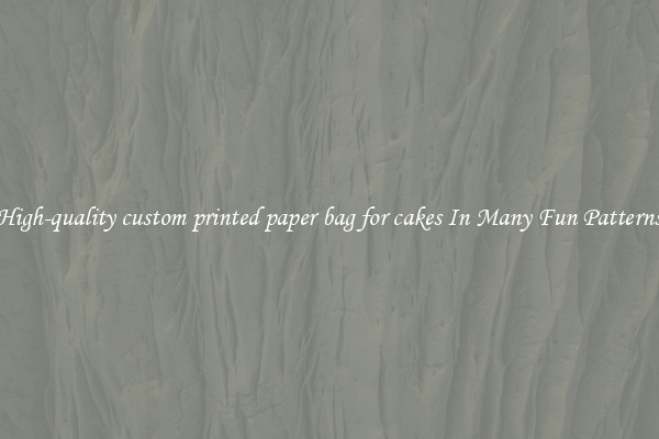 High-quality custom printed paper bag for cakes In Many Fun Patterns